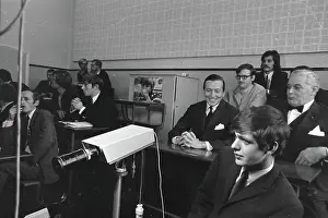 Utrecht Prints: Anefo photo collection. Prince Claus visits school for journalism in Utrecht