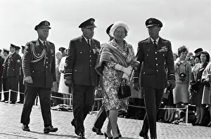 Force Prints: Anefo photo collection. Queen gives banner to air force, flying formation. 19 May 1965