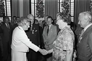 Anniversary Prints: Anefo photo collection. Queen Juliana at 75 year anniversary Sociale Verzekeringsbank in Amsterdam