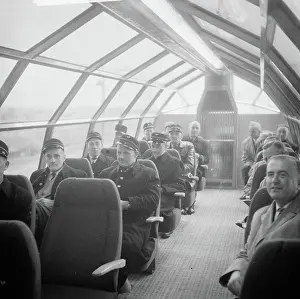 Train Prints: Anefo photo collection. Rhingold Interior German train. May 25, 1962
