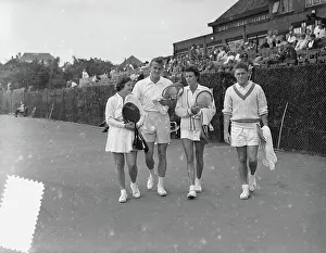 Mixed Prints: Anefo photo collection. Tennis Netherlands against Germany Noordwijk