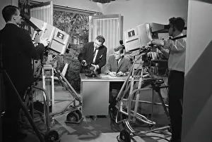 Director Prints: Anefo photo collection. Training TV director in Castle of Golson. January 23, 1962