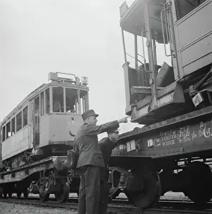 Tram Prints: Anefo photo collection. Tram wagon from Bremen. 31 May 1946. Amsterdam