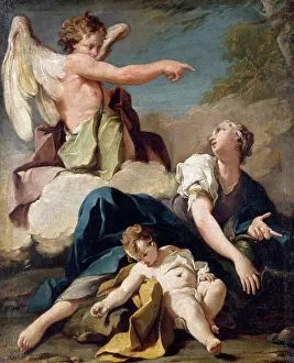 Angel Prints: The Angel Appearing To Hagar And Ishmael In The Desert Pittoni