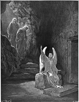 Gustave Prints: The Angel Seated Upon the Stone Gustave Dore (1832-1883 French)