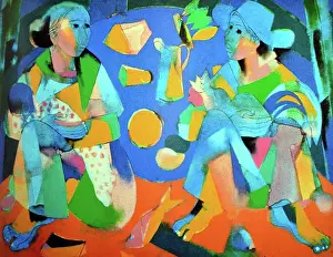 Filipino Prints: Angelito Antonio, Mag-Anak, 1990, Oil on canvas