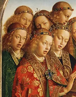 Angel Prints: Angels Singing - Ghent Altarpiece 1432 Jan van Eyck (ca)