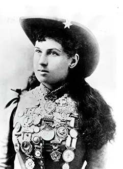 1955 Prints: Annie Oakley toured Europe and the USA with Buffalo Bill's Congress of Rough Riders