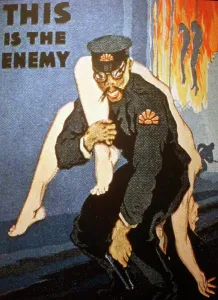 World War Two Prints: Anti-Japanese propaganda poster This is the enemy 1942