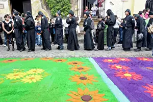 Prepare Prints: Antigua, Guatemala. Carpets prepared for Holy Week (Santa Semana)