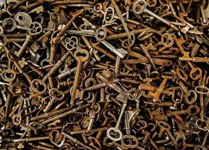 Hardware Prints: Antique keys for sale at a flea market
