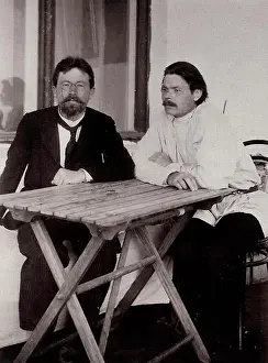 Writer Prints: Anton Chekhov (1860-1904) and Maxim Gorky (1868-1936)