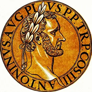 Monarch Prints: Antoninus (86-161) was born in 86 to Consul Titus Aurelius Fulvus
