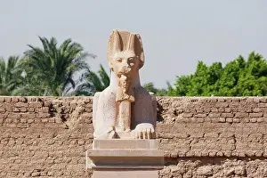 Unesco Prints: Anubis Statue At The Ramesseum, Western Thebes, Qina, Egypt