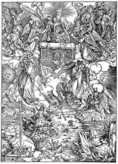 Apocalypse Prints: The Apocalypse, the seven trumpets are given to the angels and the resultsof the first four trumpet calls