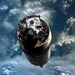 Natural Science Prints: Apollo 9 - The Final Stage of a Saturn V Above the Earth's Atmosphere