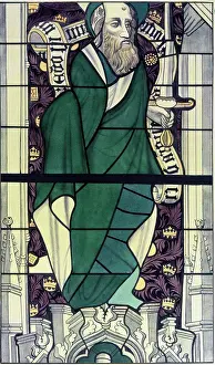 Floral Pattern Prints: Apostle Paul, stained glass, 13th century