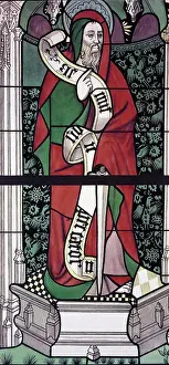 Crown Prints: Apostle Simon, stained glass, 13th century