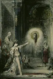 Traditional Prints: The Apparition 1874-76 Gustave Moreau (1826-1898 French) Watercolor on paper Musee du Louvre