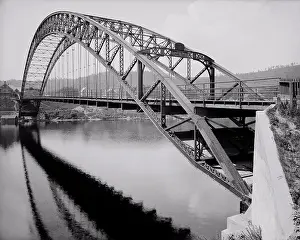 1900s Prints: Arch Bridge, Bellows Falls, Vermont, USA, Detroit Publishing Company, 1905