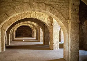 Passageway Prints: An arched stone passageway inside the 8th century religious fortress