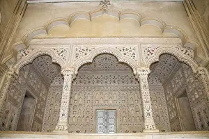 Symmetrical Prints: Arches inside Diwan-i-Am, Hall of Public Audience