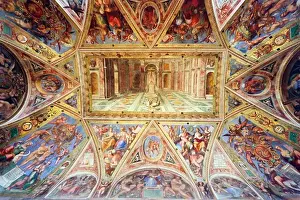 Museums Prints: Arches of Sala di Costantino, Stanze di Raffaello