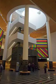 Verticals Prints: The architectural columns in the lobby of the San Franciso Museum of Modern Art (SF MOMA) - San Francisco