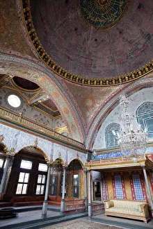 Muslim Prints: Architectural details of an imperial hall, Topkapi Palace, Istanbul, Turkey
