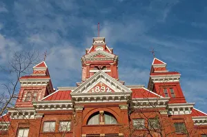 Brick Building Prints: Detail of the architecture of old City Hall