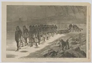 Magazine Prints: The Last Arctic Expedition, -Burial of captain hall by the crew of the Polaris