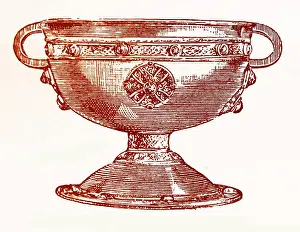 Celtic Prints: the Ardagh Chalice; Celtic metalwork goblet from the 8th - 9th centuries