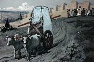 Old Testament Prints: The Ark Sent Away James Tissot (1836-1902 French)
