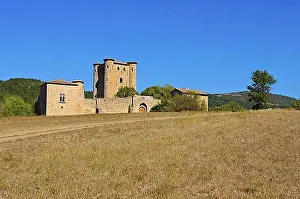 Fortifications Prints: Arques castle in the south of France, cathare castle Arques in southern France