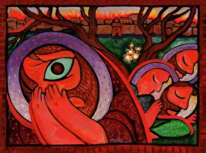 Distraught Prints: The Arrest John Newcomb, Acrylic, 1994