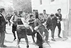 Capital Cities Prints: The arrest on the scene of Gavrilo Princip who assassinated Archduke Franz Ferdinand