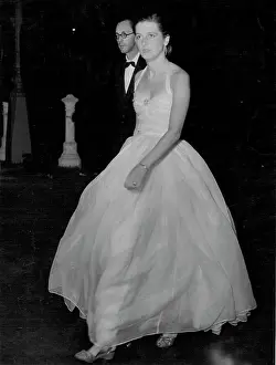Wedding Prints: Arriving For A Party - Lady Carolien Somerset arrives at Hans Crescent for a welcome home party given by