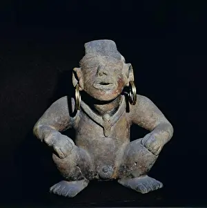 Human Representation Prints: Artifact from Calima Culture Pre-Columbian Gold Museo del Oro, Bogota, Colombia
