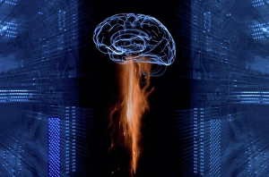 Electronics Prints: Artificial intelligence, conceptual illustration