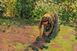 Planting Prints: The Artist's Garden at Eragny Oil on canvas; 1898 Camille Pissarro; French; 1830 - 1903