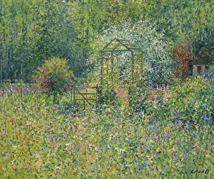 Impressionism Prints: The Artist's Garden Gloucestershire, UK 1996 Charles Neal (b.1951/British)