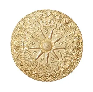 Jewellery Prints: Asante gold disc. s.XIX. Ashanti art