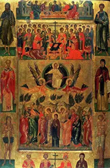 Heaven Prints: The Ascension of Christ with the Hetoimasia by Ritzos