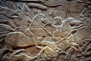 Babylon Prints: Ashurbanipal at the Battle of Til-Tuba by Assyrian Art / British Museum