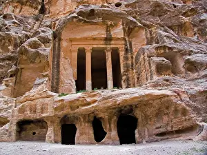 Jordan Prints: Asia. Jordan. Petra Area. Ancient Ruins of Beida Village Asia