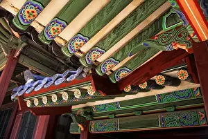 Seoul Prints: ASIA, KOREA, SEOUL, CH'ANGGYONGGUNG PALACE, SUNGMUNDANG HALL, DETAIL OF ROOF