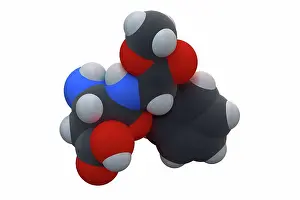 Alternative Prints: Aspartame artificial sweetener molecule (sugar substitute)