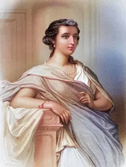 Historische Prints: Aspasia born around 470 BC BC in Milet