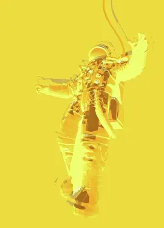 Outer Space Prints: Astronaut in space suit, illustration