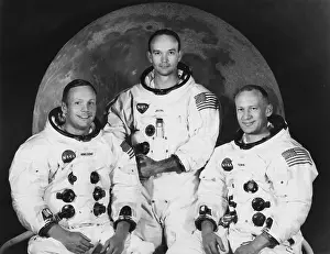 Heroes Prints: Astronauts Neil Armstrong, Michael Collins, Edwin E. Aldrin, Apollo 11 Mission, July 1969